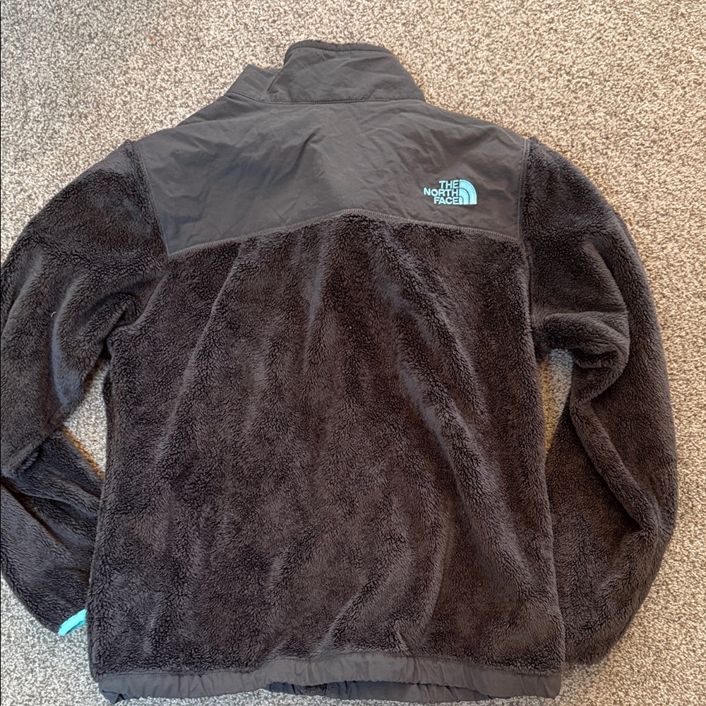 The North Face Fleece Jacket - Charcoal and Teal Youth XL or Ladies S-M - Picture 7 of 7